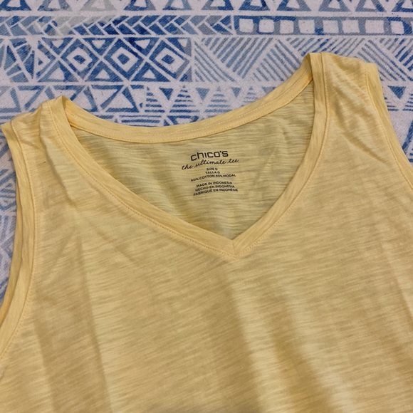 Chico’s Yellow The Ultimate Tee Tank - Picture 3 of 5